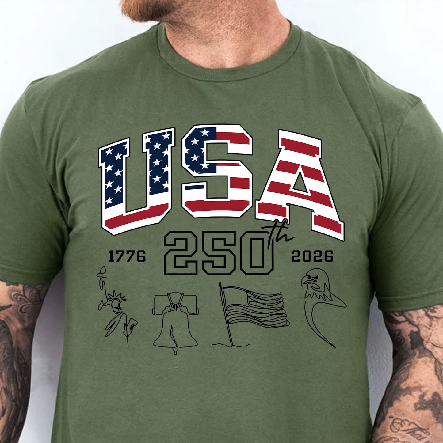 4th of July Sweatshirt | USA 250 Years Bright Shirt | Independence Day T-Shirt | 250th Anniversary Tee 684458