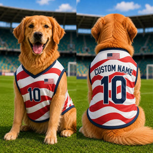 Personalized USA Dog Soccer Jersey, Custom Dog Name & Number Shirt, USA 2026 Pet Soccer Jersey Gift 685512 WFD