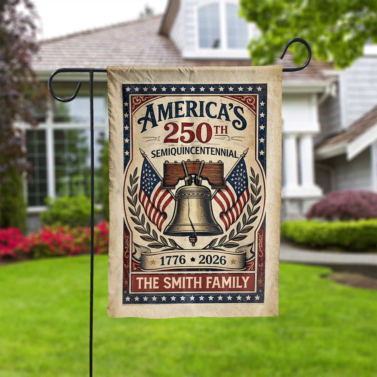 Personalized 250 Years Anniversary Garden Flag | Custom Name Patriotic US Flag 1776–2026 684198