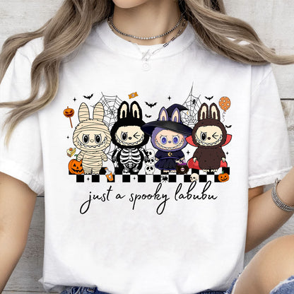 Just A Spooky Labubu Halloween Shirt, Doll Monster Characters Halloween Sweatshirt, Funny Halloween Shirt 683303
