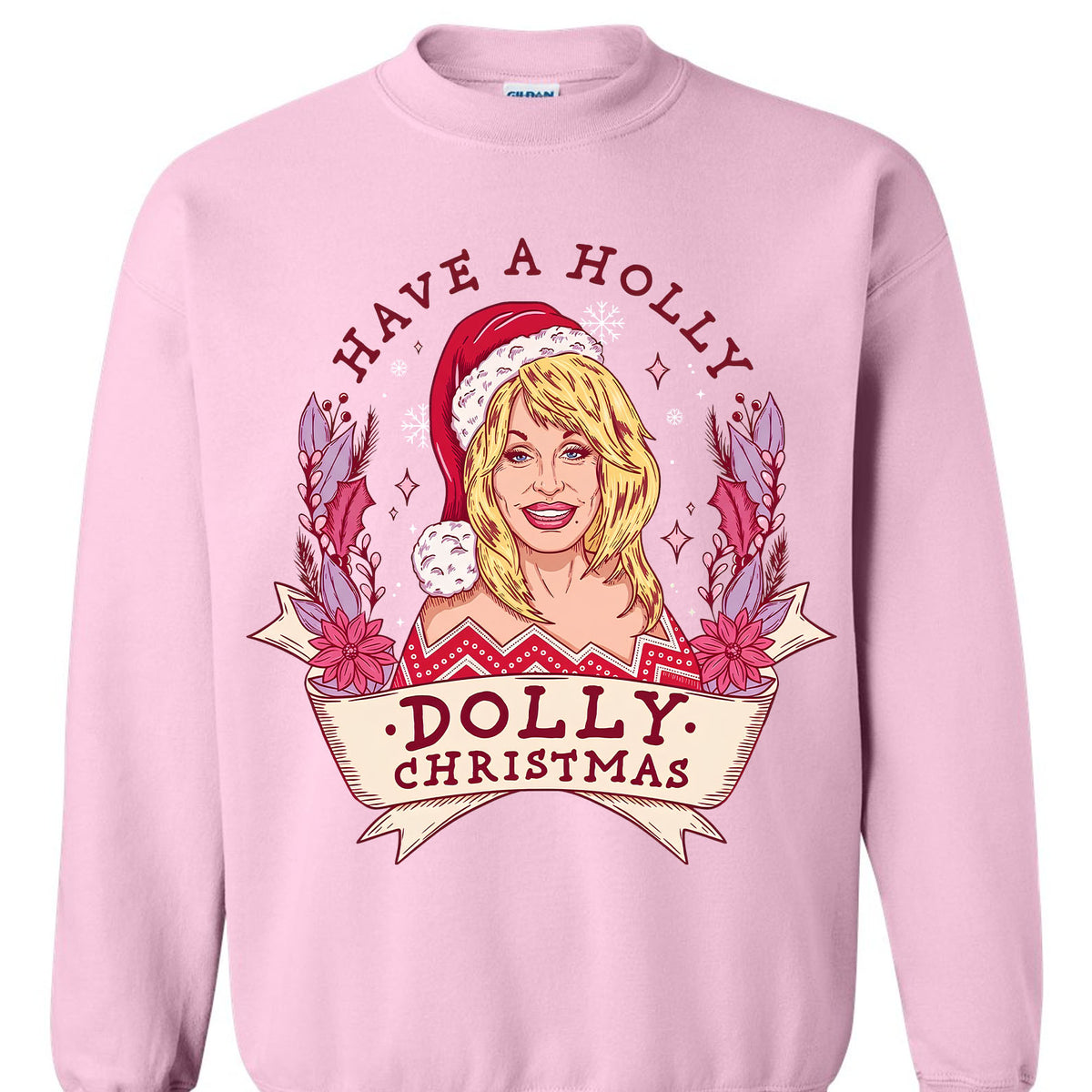 Have A Holly Dolly Christmas Dark Sweatshirt, Dolly Parton Holiday Shirt, Country Music Christmas Gift 686225
