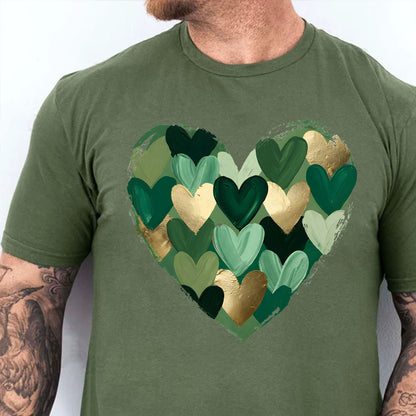 Green Heart St. Patrick’s Day Shirt | Lucky Irish Heart Sweatshirt | St. Paddy’s Day T-Shirt 684188