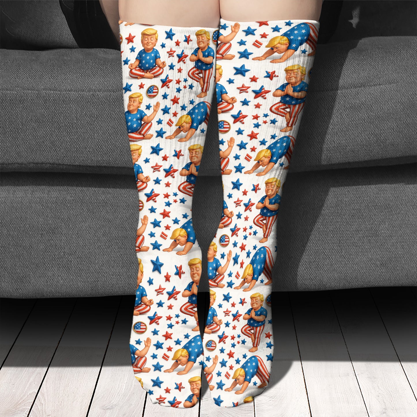 President Donald Trump Socks, Funny Trump Yoga Socks, Funny Socks For Christmas 683445 - GOP
