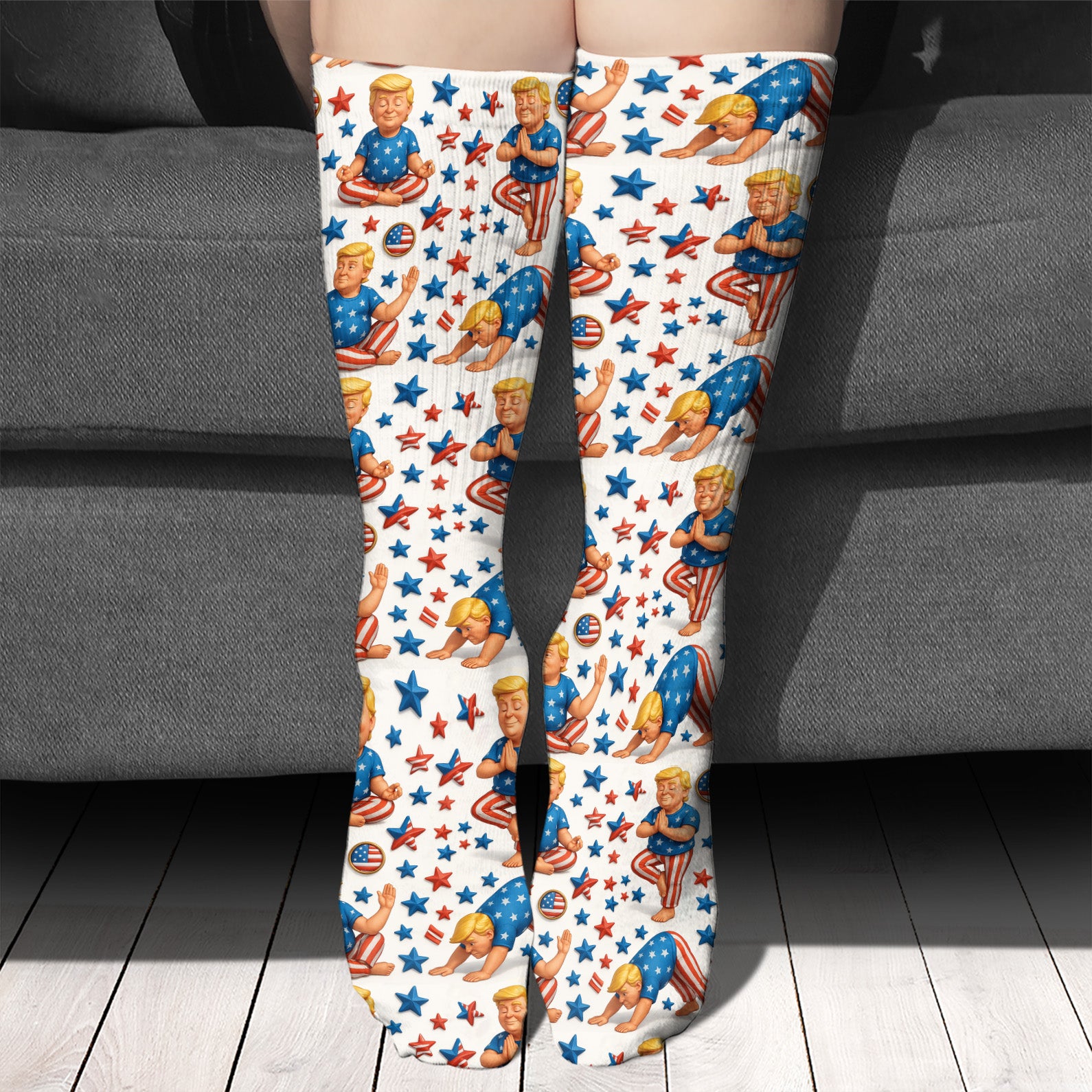 President Donald Trump Socks, Funny Trump Yoga Socks, Funny Socks For Christmas 683445 - GOP