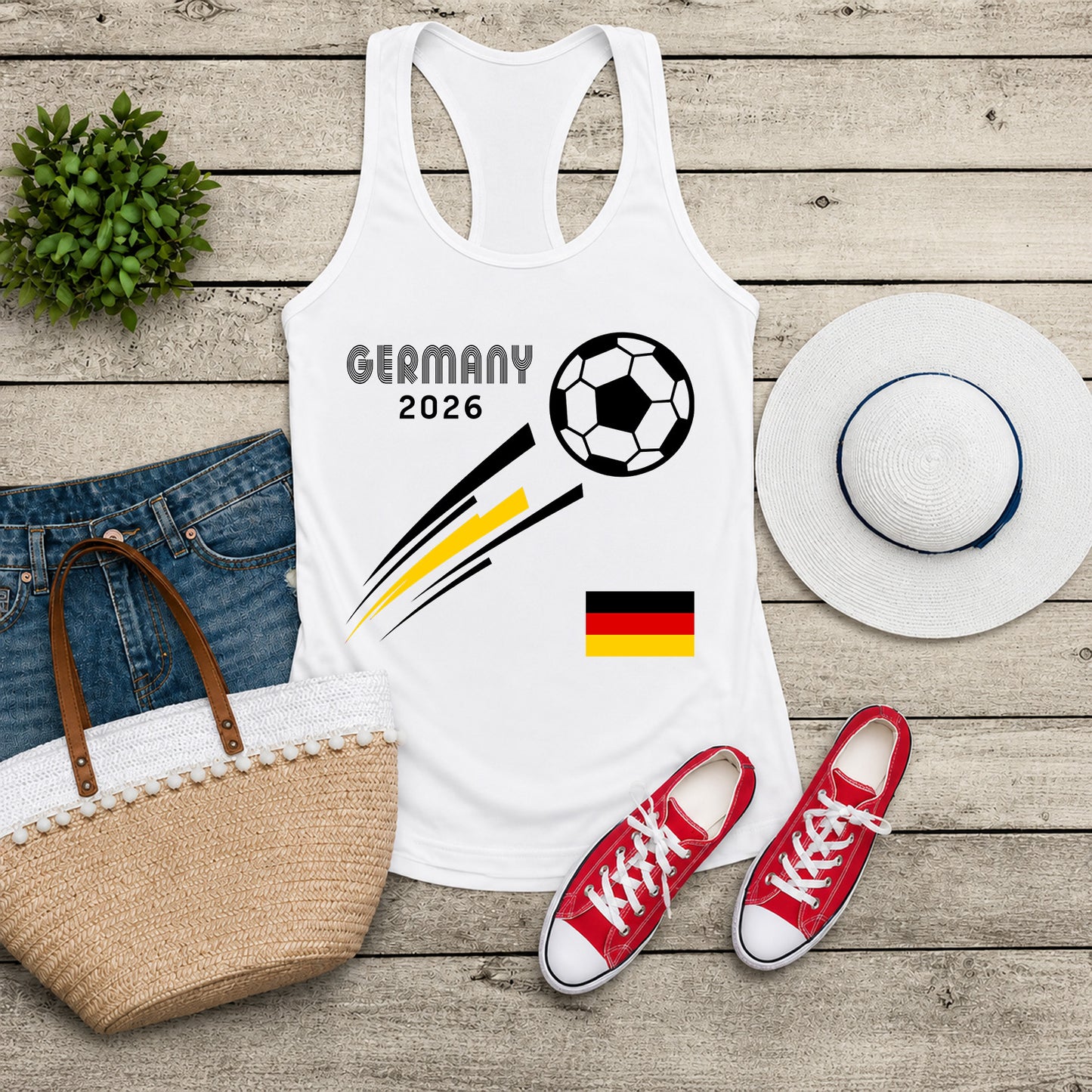 Custom Country Flag Soccer Racerback Tank Top, USA Mexico France Germany Football Fan Shirt 2026 685481