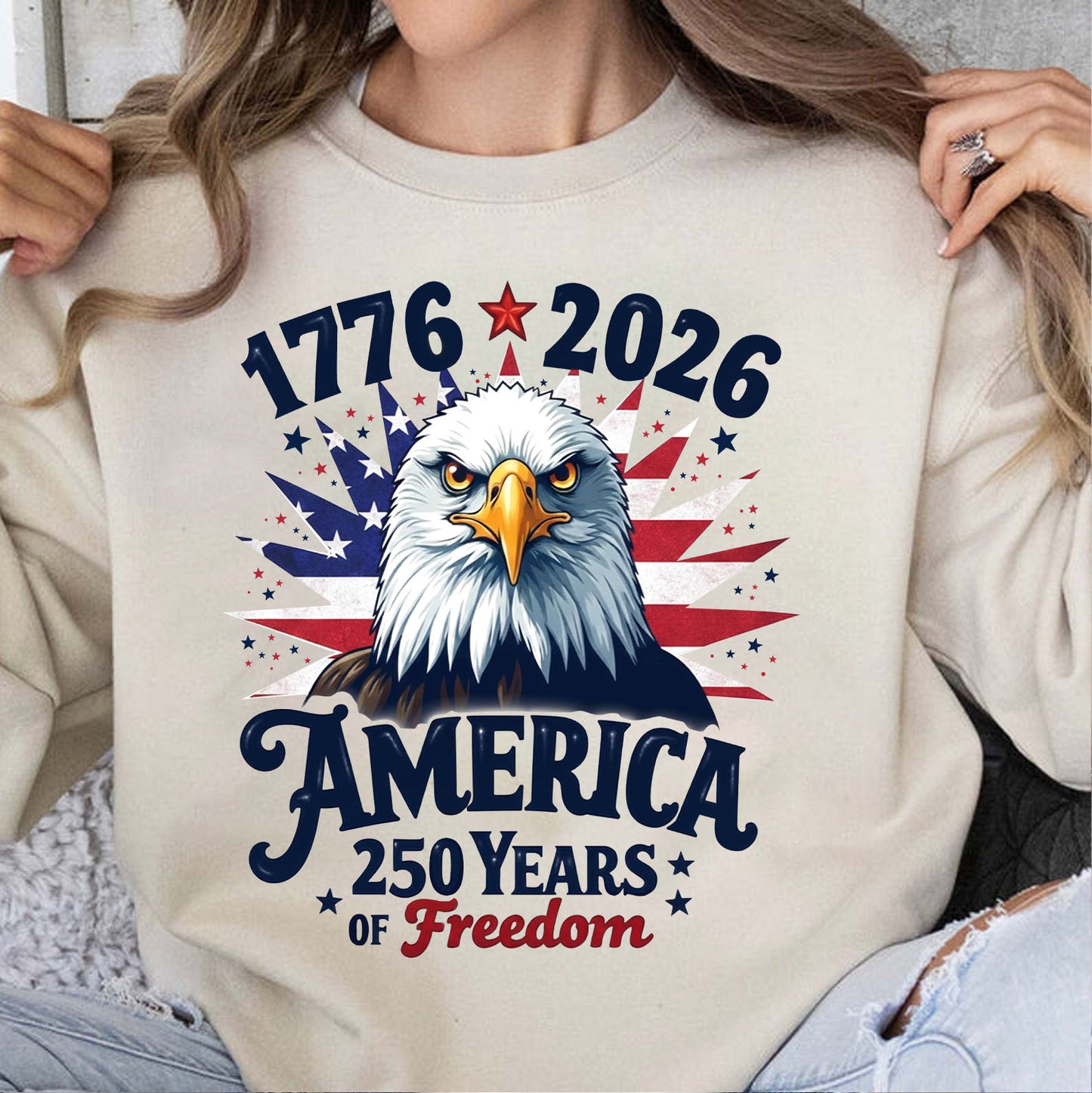 USA 250 Years of Freedom Shirt | Patriotic Eagle US Flag 1776–2026 Sweatshirt | 4th of July Tee 684328