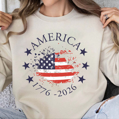 USA 250 Years 1776-2026 Bright Shirt | Patriotic US Flag 4th Of July T-Shirt | Independence Day Tee 684398