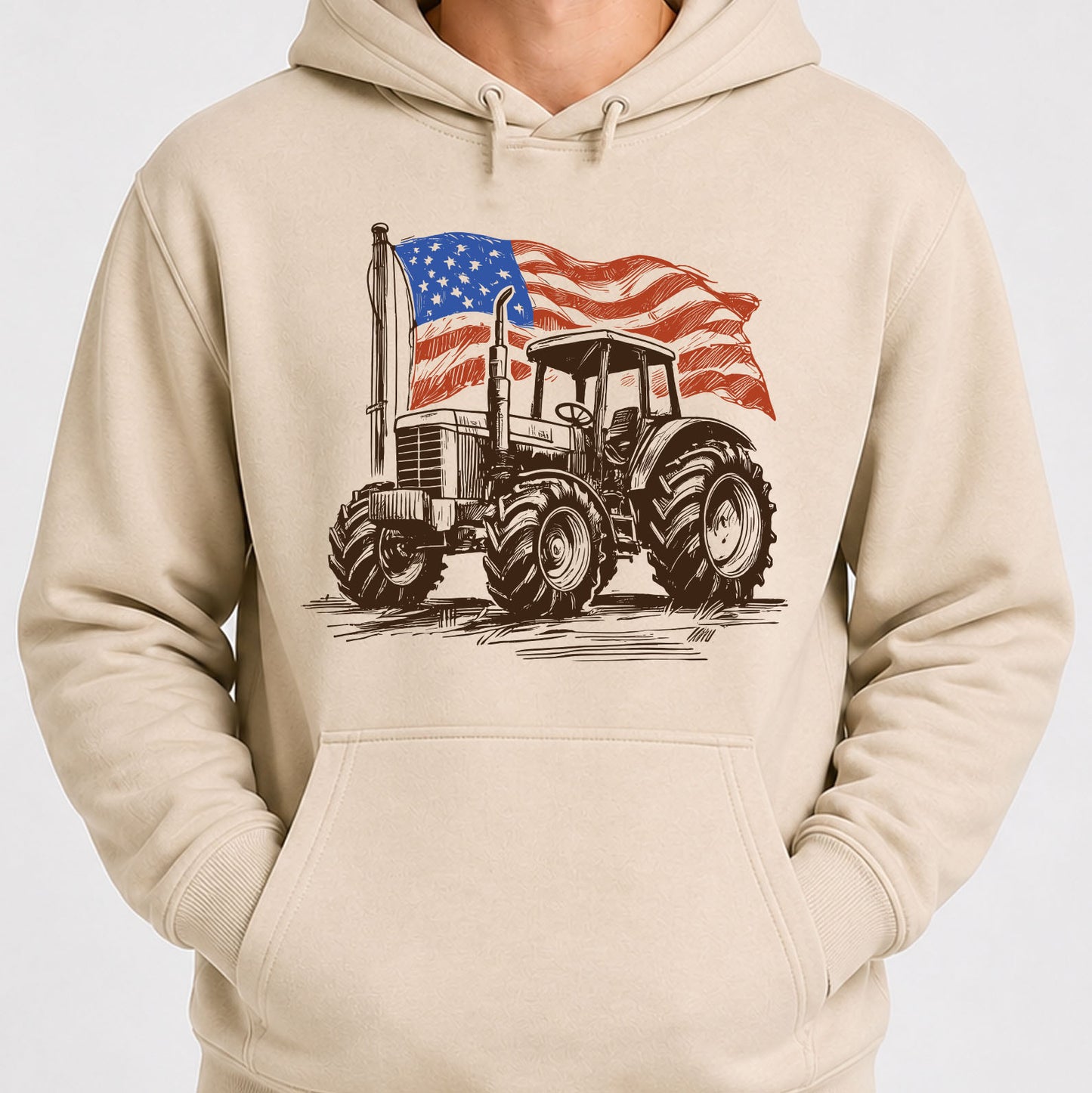 Patriotic Tractor Shirt, American Flag Farm Graphic Tee, USA Farmer 250 Years of America T-Shirt 685195