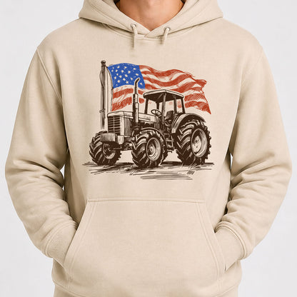 Patriotic Tractor Shirt, American Flag Farm Graphic Tee, USA Farmer 250 Years of America T-Shirt 685195