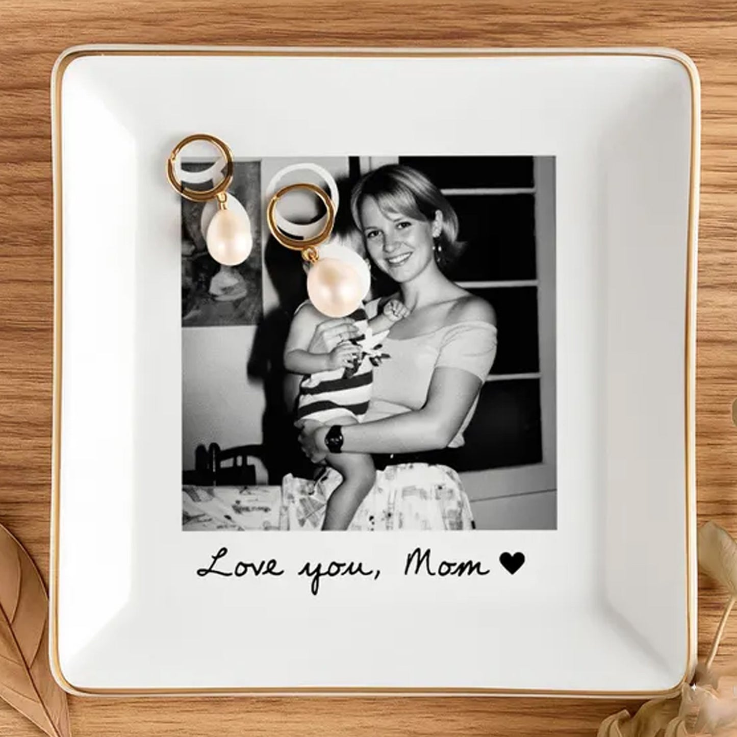 Custom Photo Jewelry Dish for Mum | Ceramic Trinket Tray Gift for Mom | Mother's Day Gift 684311 WFD