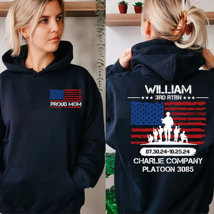 Personalized Military Graduation Shirt, Custom Bootcamp Graduation Tee, Military Mom Pocket & Back Shirt 683344-1