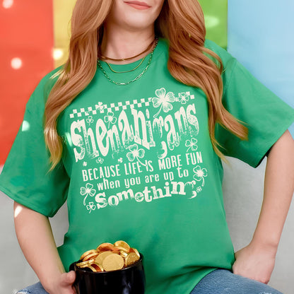 Shenanigans Shamrock St. Patrick’s Day Shirt, Funny Irish Clover Sweatshirt, Retro Shenanigans Tee 684201