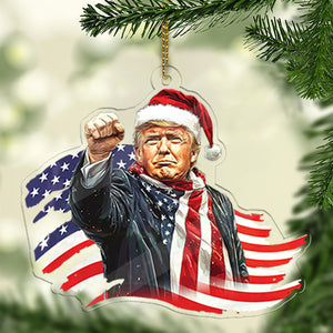 Donald Trump Acrylic Ornament, MAGA Ornament, Perfect for Car & Christmas Tree Decor 683176 - GOP