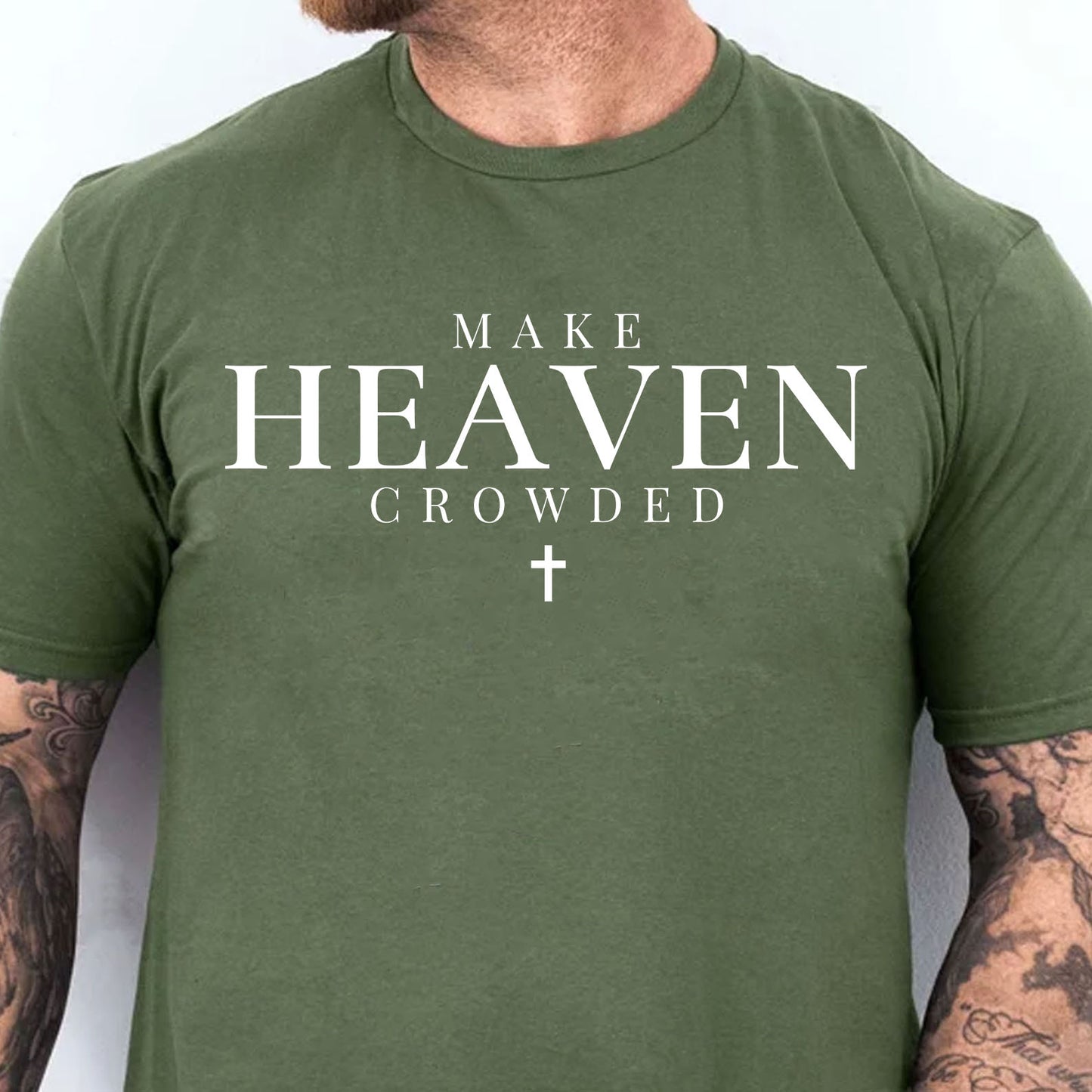 Make Heaven Crowded Charlie Kirk Shirt | Inspirational Christian Faith Shirt | Justice Charlie Kirk Memorial Shirt 683085