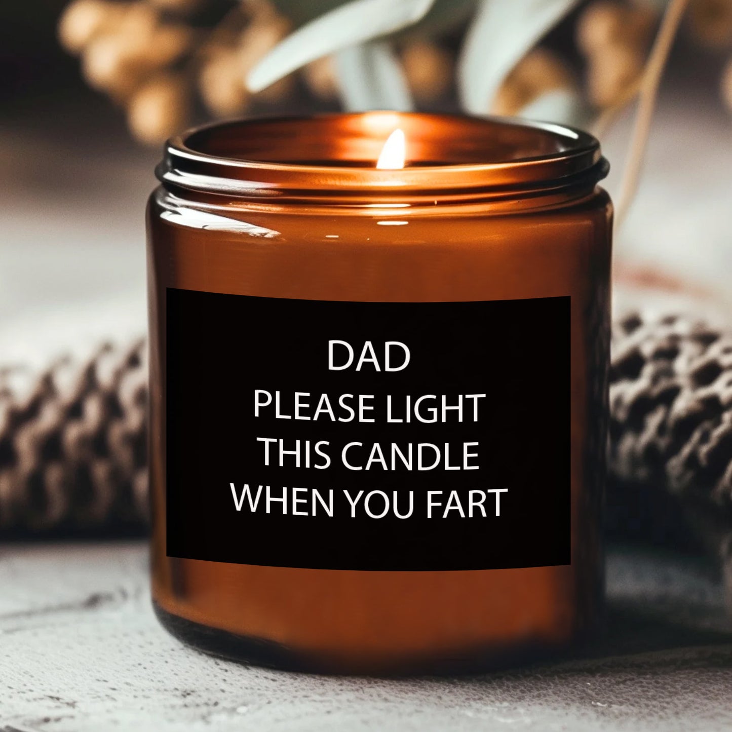Custom Funny Candle, Father's Day Gift for Dad, Gag Gift for Him, Novelty Scented Humor Candle 684887