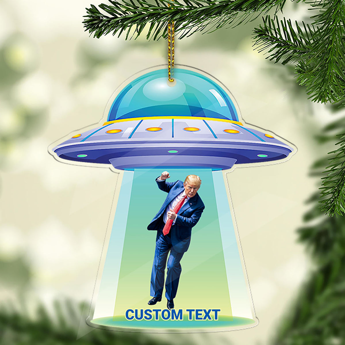 Personalized Donald Trump Acrylic Ornament | Custom Funny Trump UFO Christmas Ornament 683527 - GOP