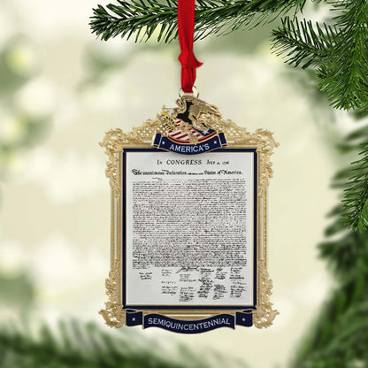 Custom Name 250 Years USA 2-Sided Acrylic Ornament, 1776–2026 Patriotic Christmas Ornament 685737