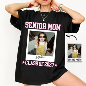 Custom Photo Senior Mom 2027 Shirt, Personalized Class of 2027 Graduation Tee, Proud Senior Mom Gift 685798
