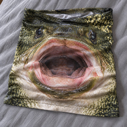 The Bass Face Fishing Mask, Funny Fish Face Neck Gaiter, Bass Fishing Gift for Men Anglers 686471 WFD