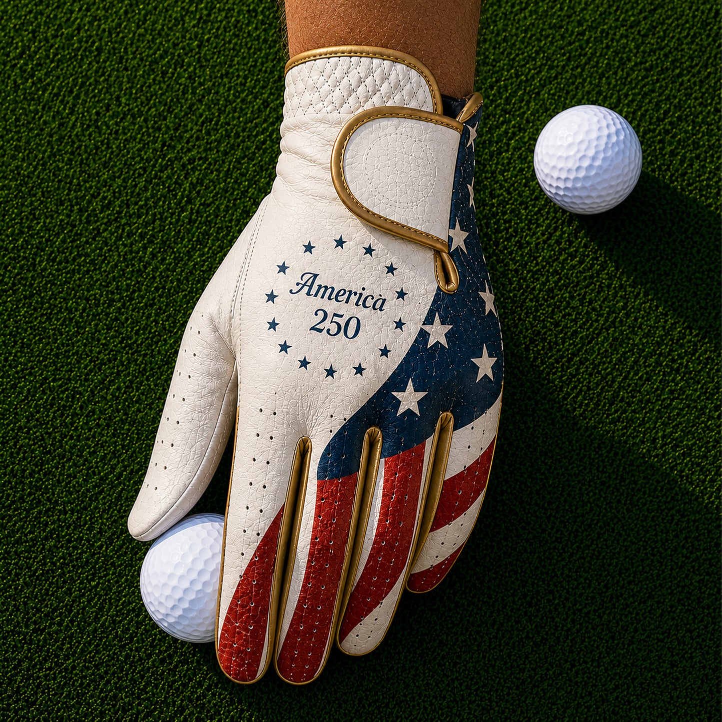 250 Years Of America Patriotic Golf Glove, USA Flag Golf Glove, 1776–2026 Golf Gift for Men & Women 685645 WFD