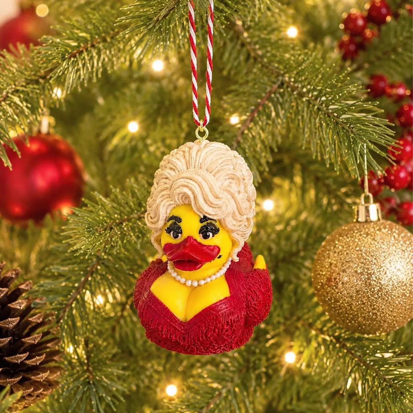 Dolly Duck Christmas Ornament, Country Music 3D Printed PLA Ornament, Dolly Fan Christmas Gift 686127 WFD