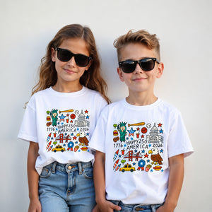 USA 250 Years Anniversary Kids Shirt, 1776-2026 Patriotic Tee, America 250th Anniversary Shirt 685102