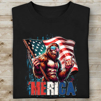 250 Years Bigfoot Shirt, Funny Patriotic Sasquatch 4th of July Tee, American Flag USA Shirt 685193