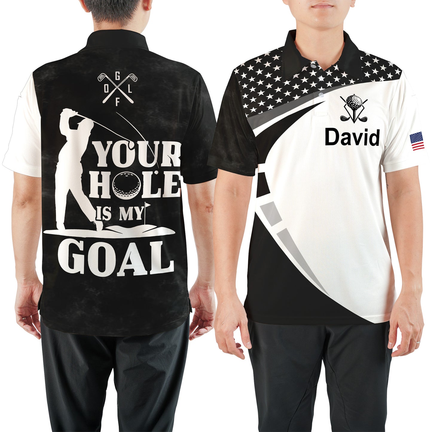 Your Hole Is My Goal Golf Polo Shirt, Funny Golf Shirt for Men, Gift for Golf Lovers 684057