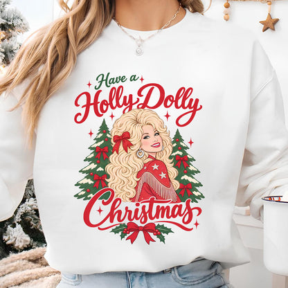 Have A Holly Dolly Christmas Shirt, Dolly Parton Memorial Tee, Country Music Christmas Shirt 686088