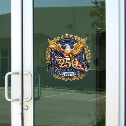 USA 250 Years Anniversary Decal, 4th of July 1776–2026 Car Decal, Patriotic Eagle US Flag Sticker 684223