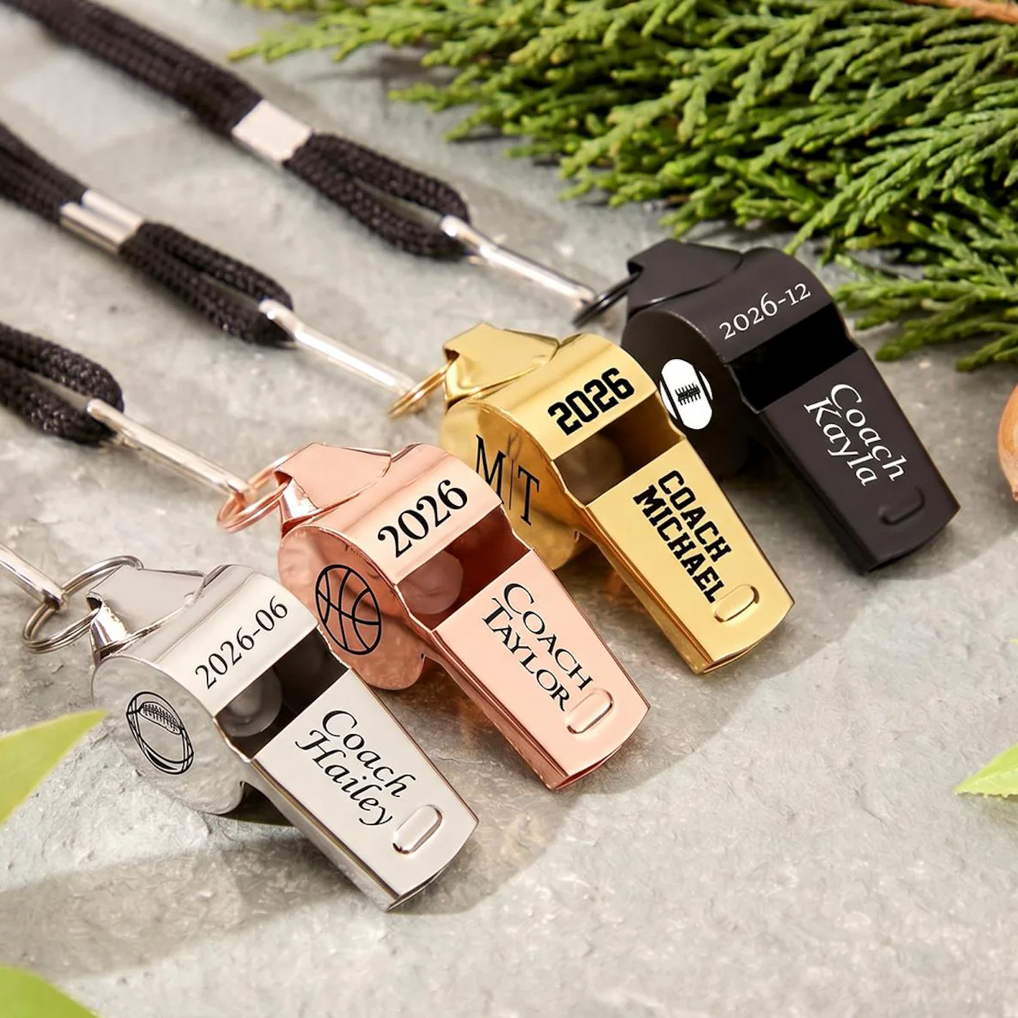 Personalized Coach Whistle, Custom Metal Sports Whistle, Coach Gift, Teacher Appreciation Gift 685482 WFD