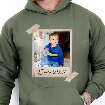 Custom Photo Senior 2027 Shirt, Personalized Back to School Gift, Graduation Tee 685689