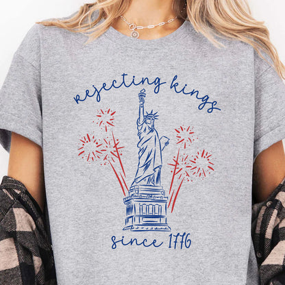 250 Years Rejecting Kings Since 1776 Shirt, Liberal 4th of July Tee, Patriotic Progressive Protest Shirt 685359