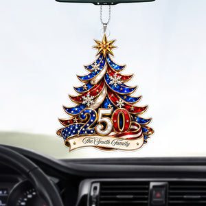 Personalized 250 Years of America Car Ornament, Patriotic Family Acrylic Ornament, USA Christmas Decor 685751
