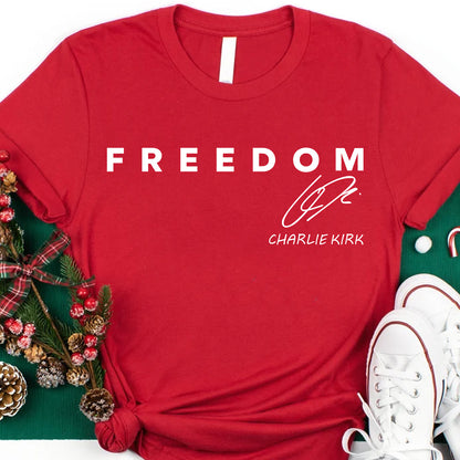 Red Freedom Shirt | Charlie Kirk Red Shirt | We Wear Red Charlie Kirk Birthday October 14 Sweatshirt 683069