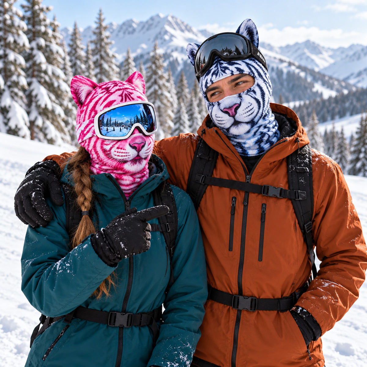 Custom Funny Animal Ski Mask With Ears, Cat Dog Balaclava, Birthday Gift for Ski Lovers 686488 WFD