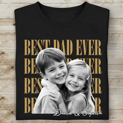 Custom Photo Best Dad Ever Shirt, Personalized Father’s Day Tee, Gift for Dad, Girl Dad Shirt 685106