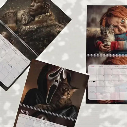 Horror Movie Cats 2027 Wall Calendar, Michael Myers & Spooky Cat Calendar, Horror Fan Gift 686322 WFD