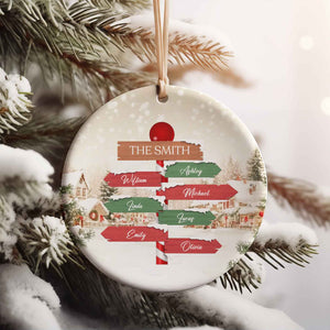 Christmas Custom Name Family Ceramic Ornament | Personalized Family Christmas Ornament 683237