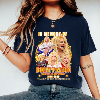 Dolly Parton Memorial Shirt, Forever in Our Hearts 1946–2026 T-Shirt, Country Music Tribute Tee 686043