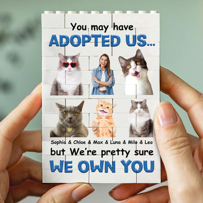 Custom Photo Cat Building Brick Blocks | You May Have Adopted Me… | Personalized Gift for Cat Lovers 684296