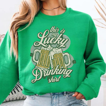 This Is My Lucky Drinking Dark Shirt | Funny St. Patrick’s Day Beer Tee | Irish Drinking Party Shirt 684399