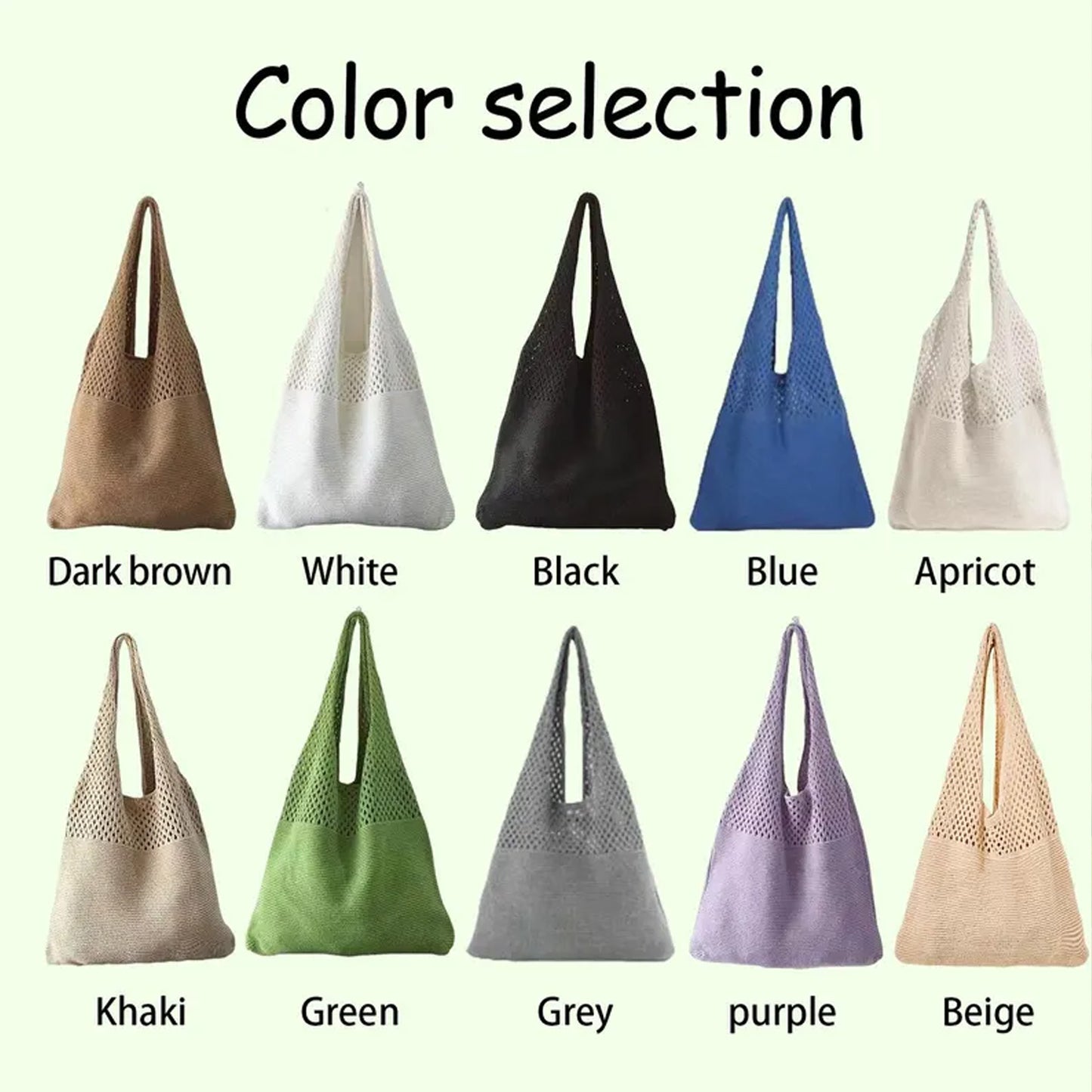 Personalized Knitted Crochet Tote Bag | Embroidered Name Beach Bag | Bridesmaid Gift for Her 684503