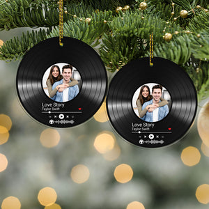 Custom Song Photo Acrylic Ornament | Couple Song Ornament | Photo Upload Christmas Ornament 683482