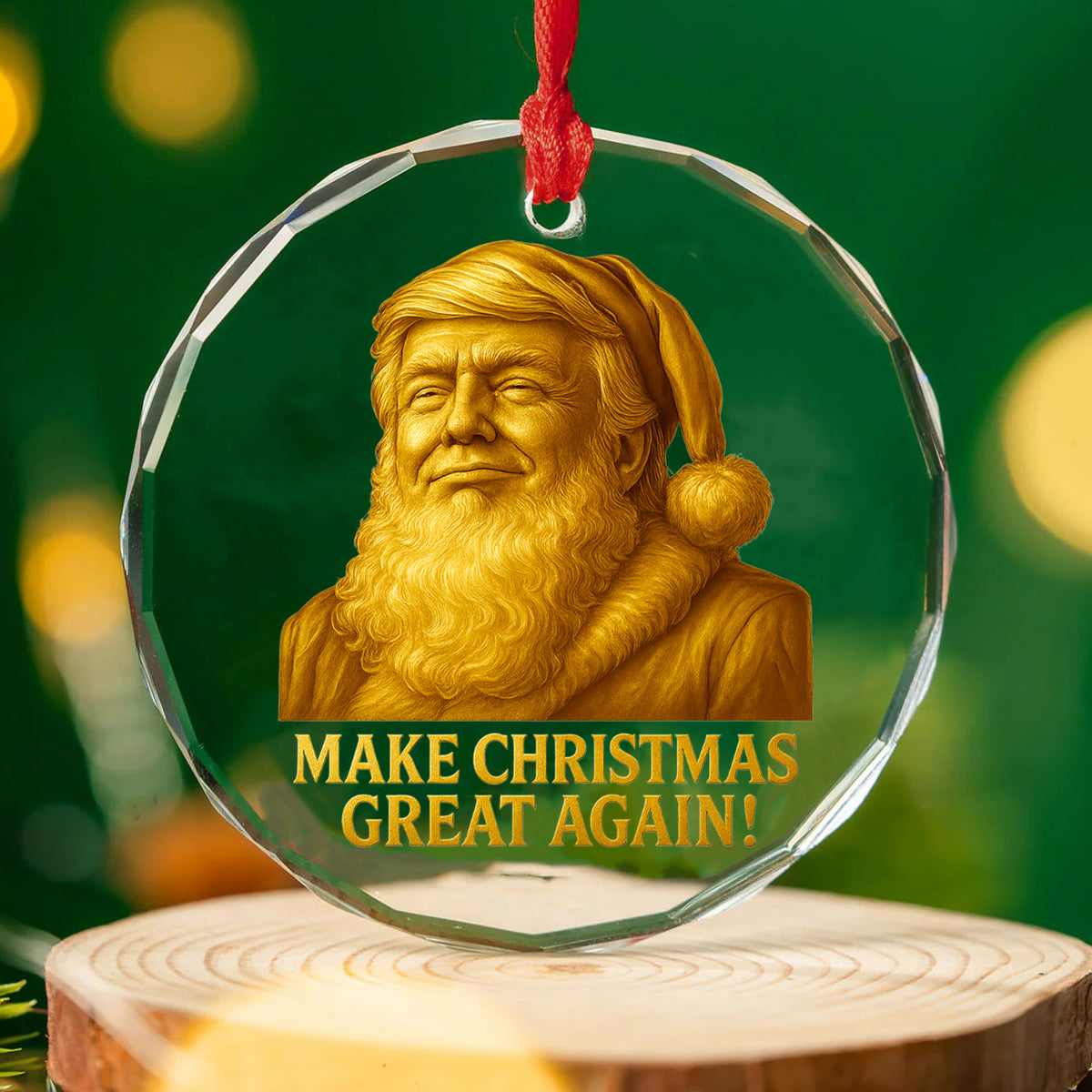 Make Christmas Great Again Glass Ornament | President Donald Trump Christmas Ornament 683423 – GOP