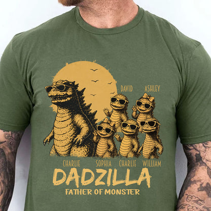 Personalized Dadzilla Dinosaur Shirt, Funny Father Of Monsters Dad Tee, Father’s Day Gift For Daddy Papa 685108