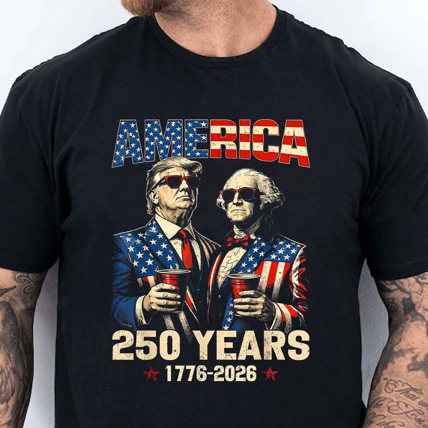 250 Years of America Shirt, Funny Trump Patriotic USA Anniversary Tee, 1776-2026 Shirt 685164