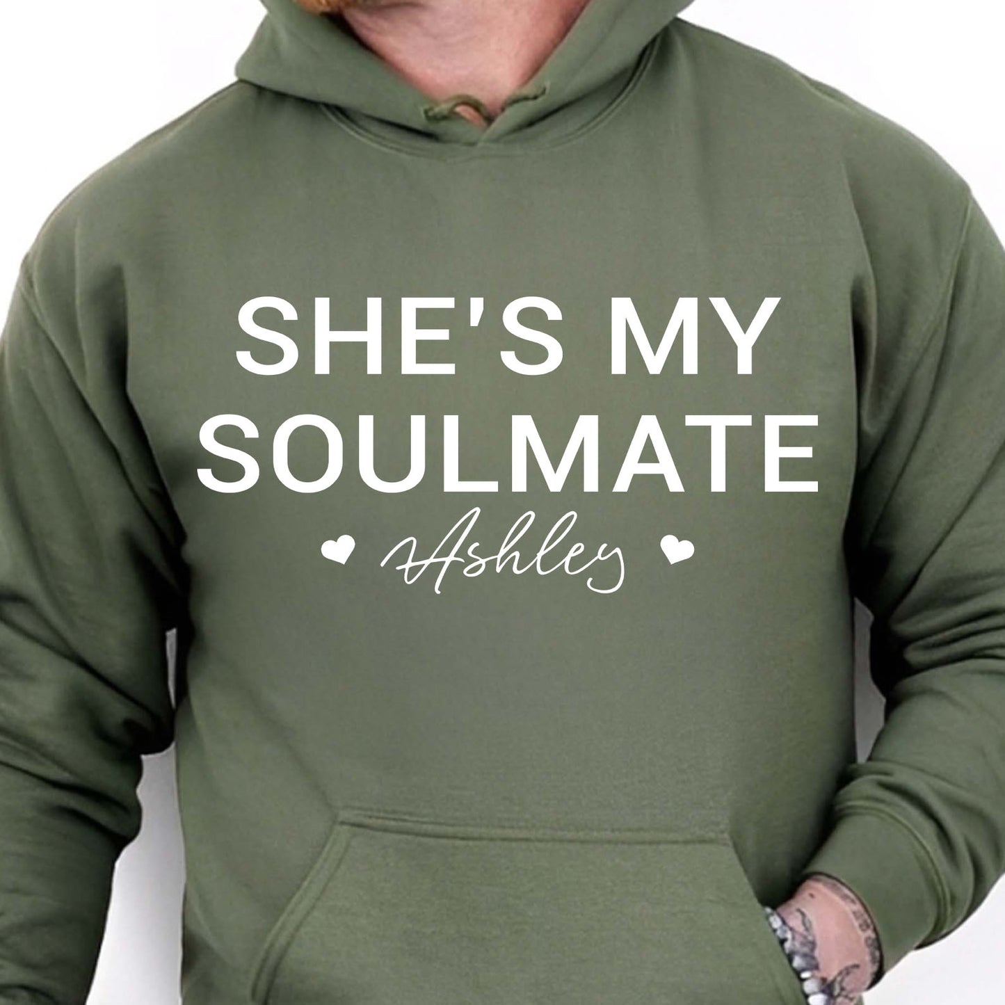 She’s My Soulmate I Don’t Know Him Couples Shirts, Custom Name Funny Couple Tee, Couple Matching Tee 683945