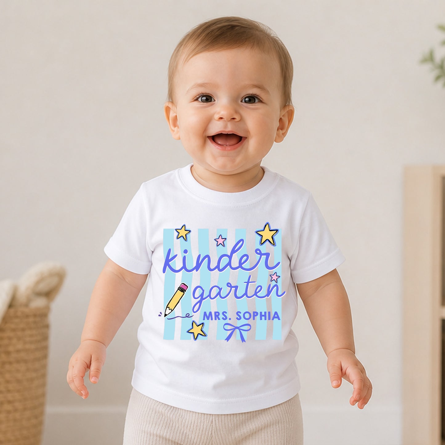Personalized Kindergarten Teacher Shirt, Custom Teacher Name Tee, Retro Back to School Team Shirt 685365