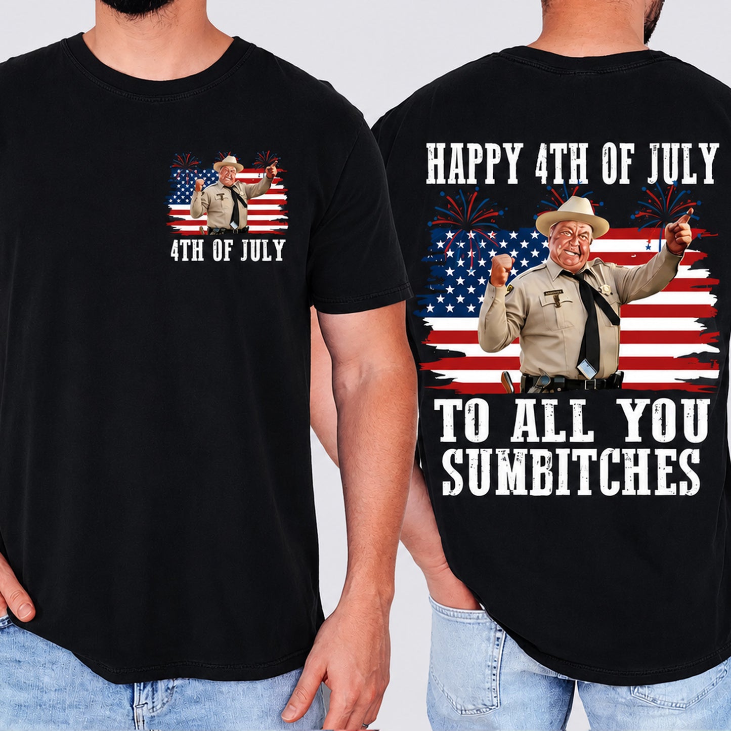 Patriotic 250 Years Pocket & Back Shirt, Happy 4th Of July To All You Sumbitches Tee 685265 WFD